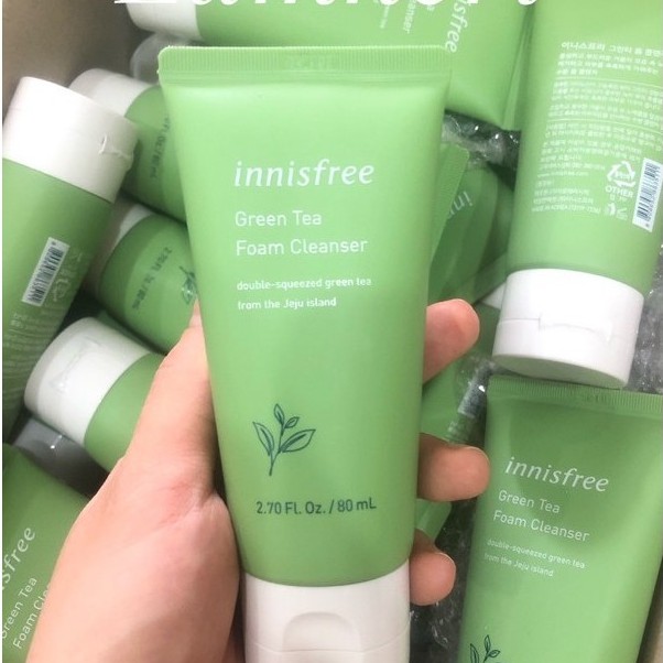 Sữa Rửa Mặt Trà Xanh Innisfree Green tea foam cleanser 80ml - ( Hàng chính hãng)