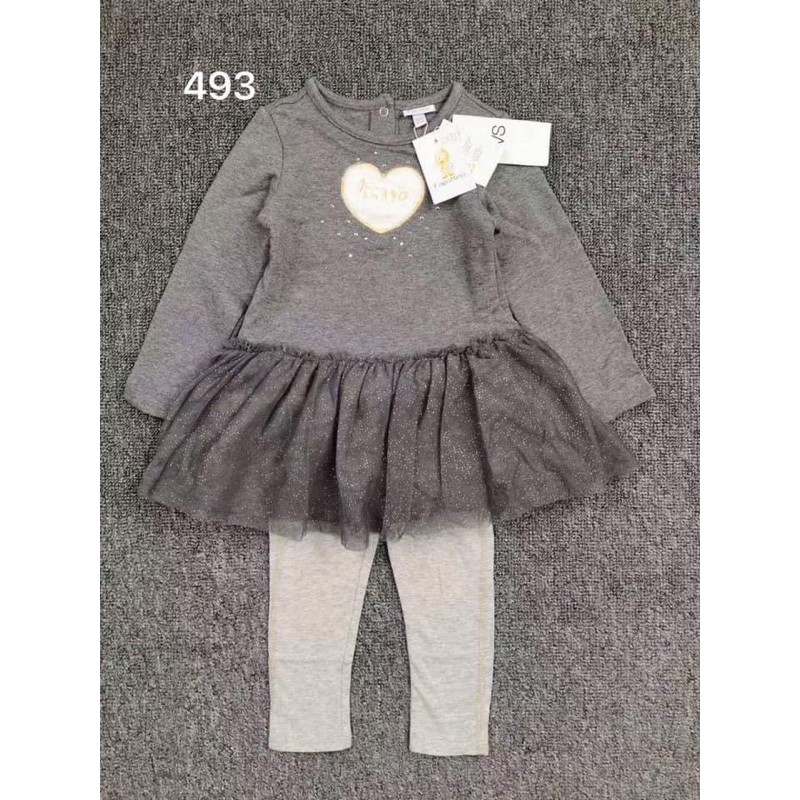 set váy kèm quần bé gái
