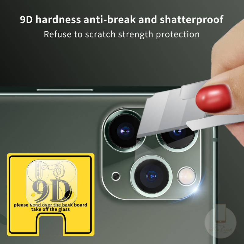 Kính cường lực camera sau điện thoại 9D bảo vệ cho iPhone 11 12 13 Pro Max 6 6s 7 8 Plus X Xs Max Xr Se 2020 2022 SE3