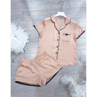 Đồ bộ mặc nhà Hãng Bambi - Quần đùi tay cộc màu be