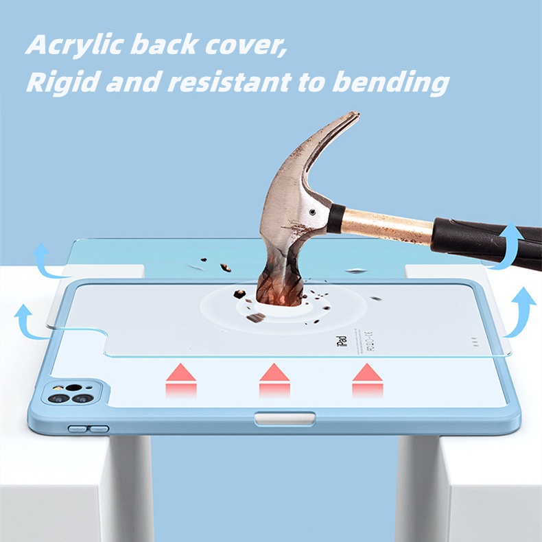 Bao da máy tính bảng NIXXOS 360° acrylic mềm có khe bút thích hợp cho iPad 10.2&quot; 7 8 9 10.9&quot; Air4/5 Pro11&quot; 2020 2021