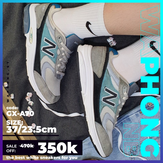 [Size nữ] Giày SNEAKER TRẮNG Real 2hand (Đã Qua Sử Dụng) Fila NB Nike Das Rbok