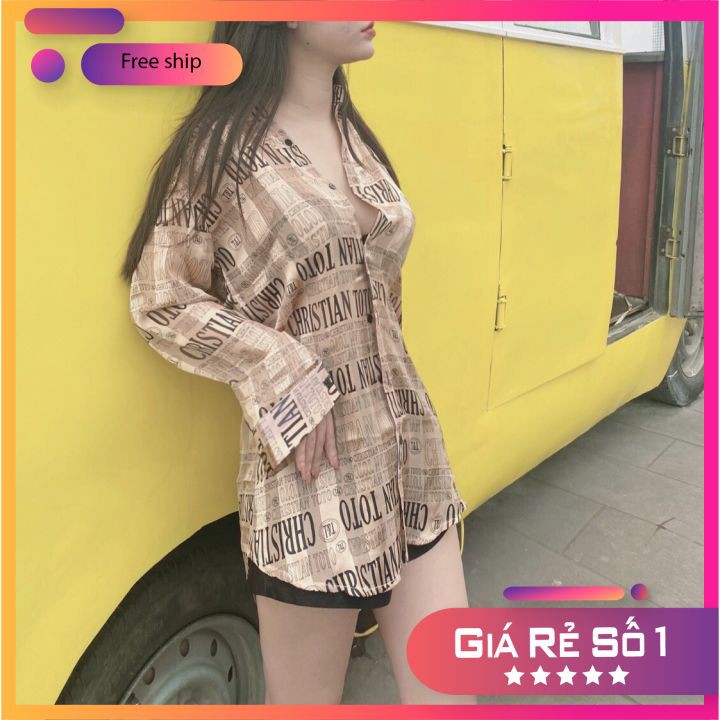 ÁO SƠ MI HỌA TIẾT  - ÁO SƠ MI NỮ  - ÁO SƠ MI SEXY 😍😍 CHẤT MÁTCÓ THỂ MIX VỚI QUẦN BÒ CỰC SEXY FREESIZE DƯỚI 53KG💋💋