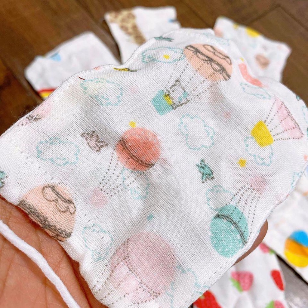 khẩu trang cho bé 6 tháng, Khẩu trang sơ sinh, LÀM TỪ VAI XÔ NHẬT MỀM MẠI KHÔNG RÁT DA BÉ