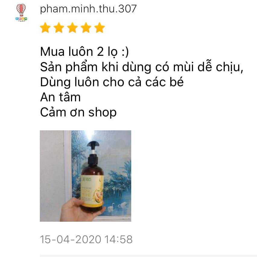 [Mẹ&Bé] Sữa Tắm Thảo Dược Gừng Nghệ COCAYHOALA với 9 loại thảo dược lành tính, an toàn cho bà bầu, mẹ sau sinh & trẻ nhỏ