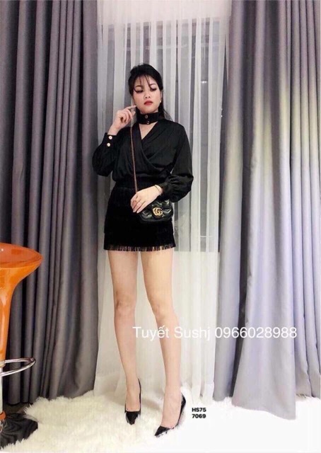 Áo sơmi choker von lụa | BigBuy360 - bigbuy360.vn