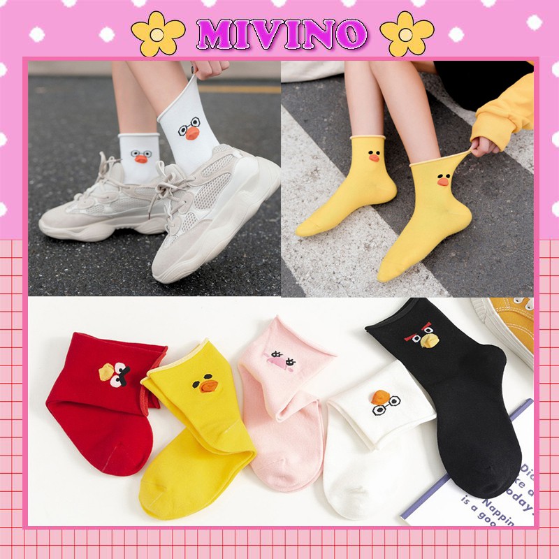 Tất nữ Mivino vớ cotton in hình Angry Bird nhiều màu đáng yêu TN47