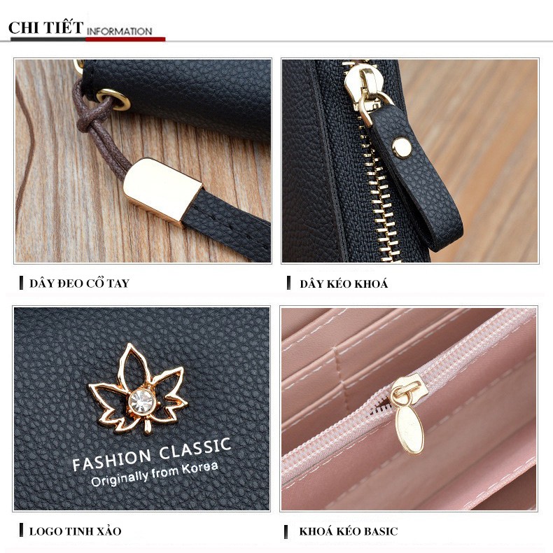 [ FREESHIP ĐƠN 50K ]Ví nữ dài cầm tay Fashion Classic 1 khoá, ví nữ đẹp hàng hiệu (Giao Màu Ngẫu Nhiên)