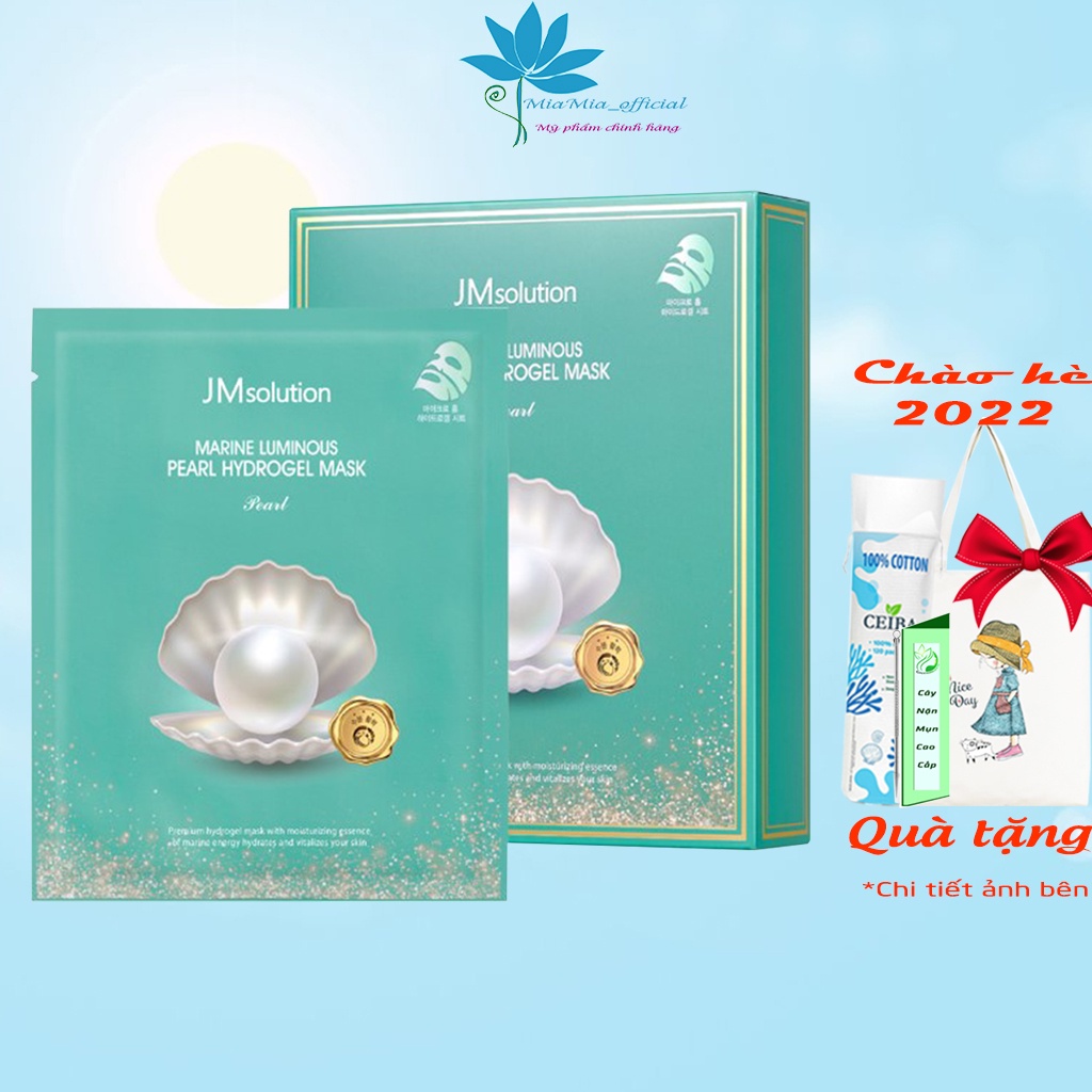 JMSOLUTION Mặt Nạ Jelly Thạch Ngọc Trai [MIẾNG LẺ] Dưỡng Trắng JM Solution Marine Luminous Pearl Hydrogel Mask Pearl 3