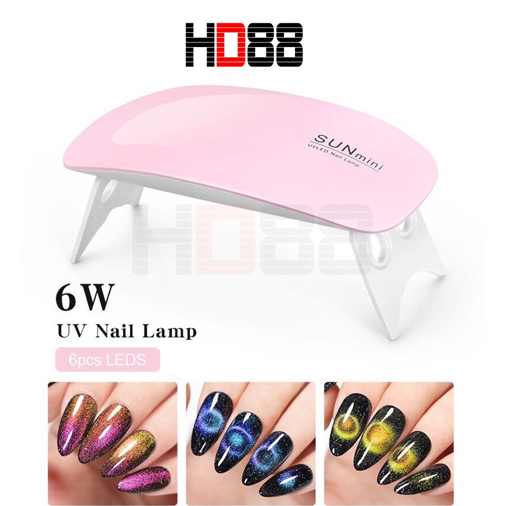 Máy Hơ Gel SUN MINI  chuyên dùng cá nhân làm móng tay. hơ sơn gel, base top gel, màu gels HD88