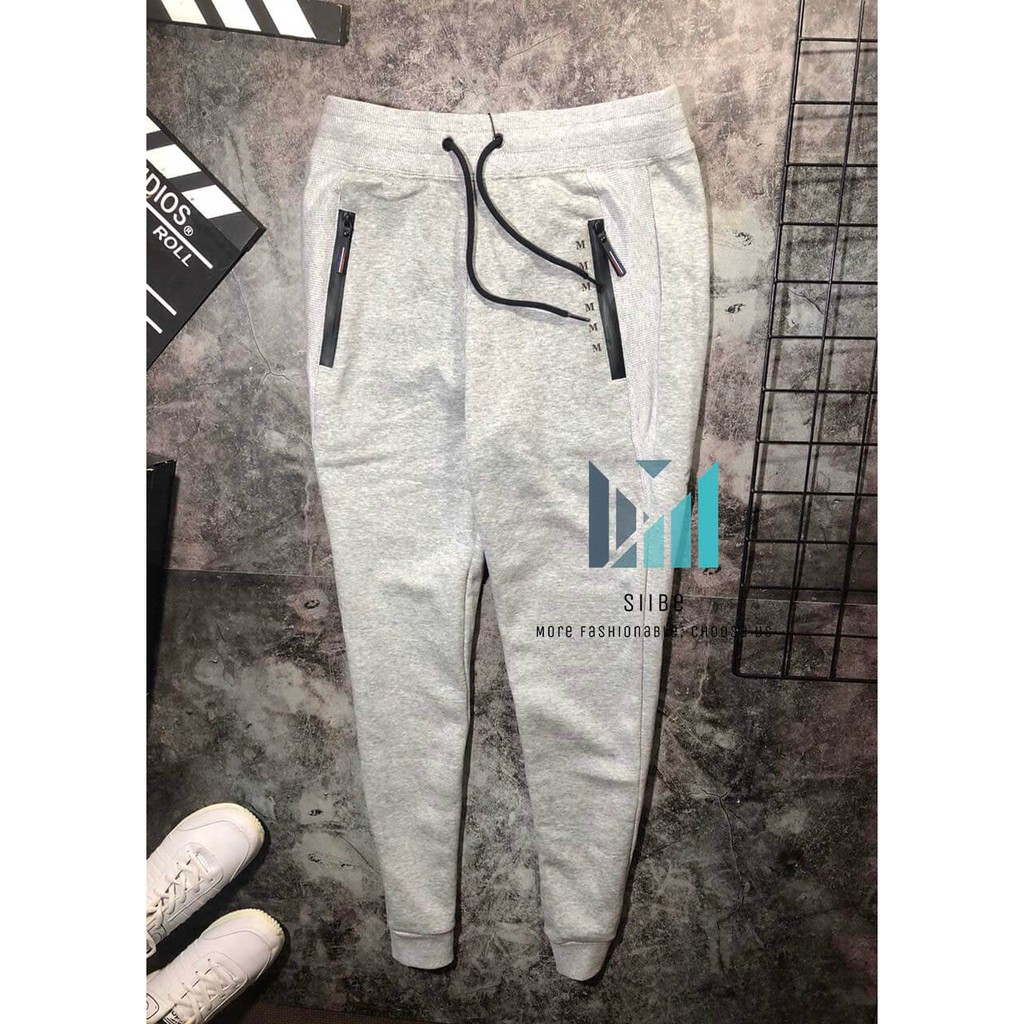 Quần dài (DEALSHOCK) nam jogger nỉ dày dặn dây kéo túi - Thời trang nam SIIBE