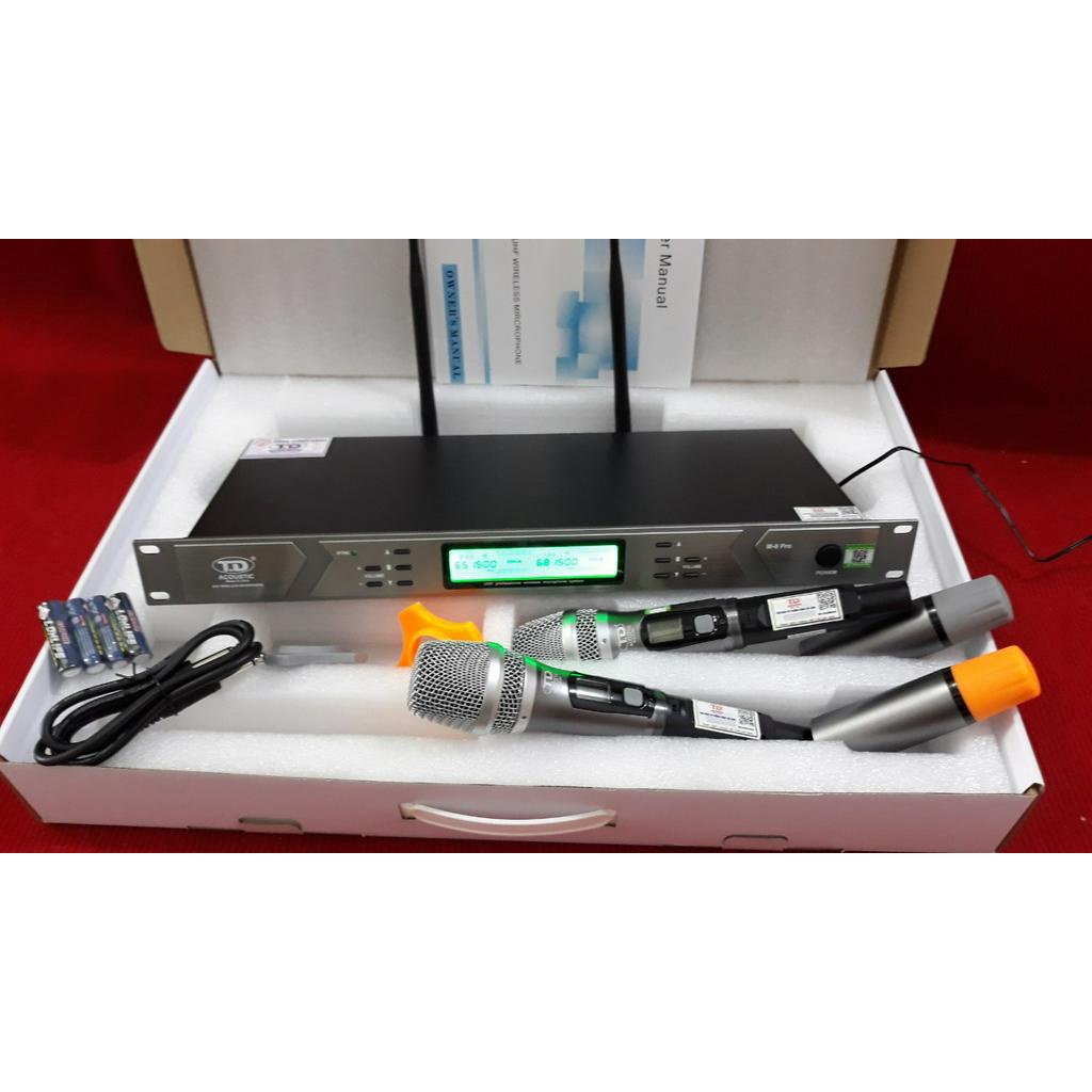 Micro Karaoke Gia Đình Loại Tốt, Hát Hay, Micro Không Dây TD Acoustic M-8 Pro Model Mới Nhât