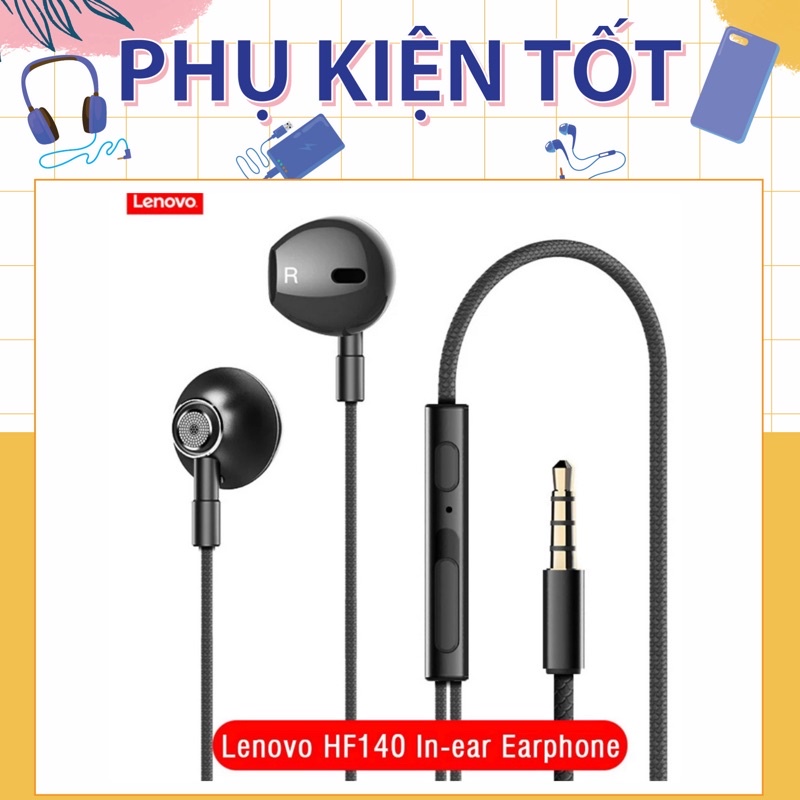 Tai nghe dây có mic Lenovo HF140/XF06 jack 3,5 Dùng Cho Máy Tính Điện Thoại Laptop