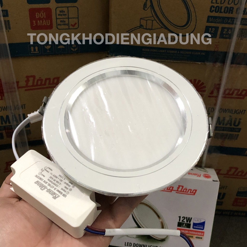 Đèn LED Âm trần Downlight Đổi màu 3 chế độ Rạng Đông  7W - 9W - 12W DAT10L ĐM