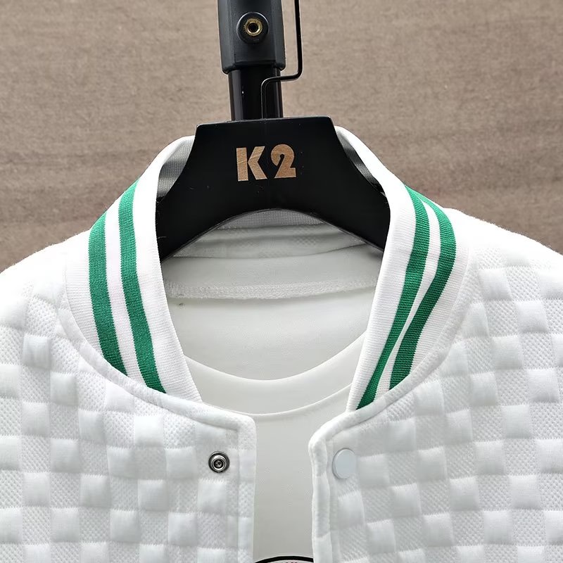Áo Khoác Bomber Màu Trắng / Đen Dáng Rộng Phong Cách Hàn Quốc Cho Nam Giới Size M-3XL