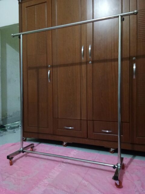 Sào phơi Inox chân vuông phi 25 đơn cao cấp hàng dày