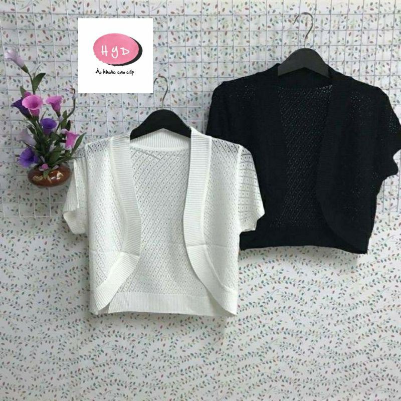 Áo Khoác Cardigan Tay Ngắn và Tay Dài Mặc Váy Đầm [Len OV21]