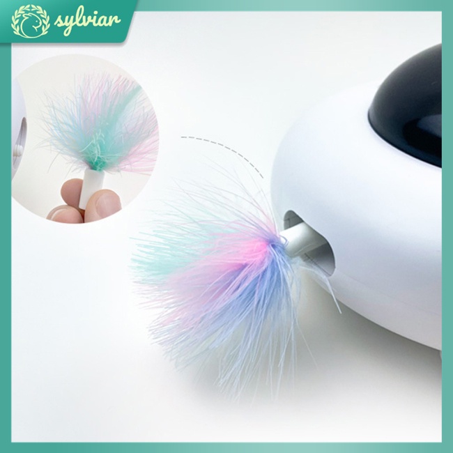 Bộ 3 Cây Lông Vũ Nhiều Màu Sắc Đồ Chơi Tương Tác Cho Mèo