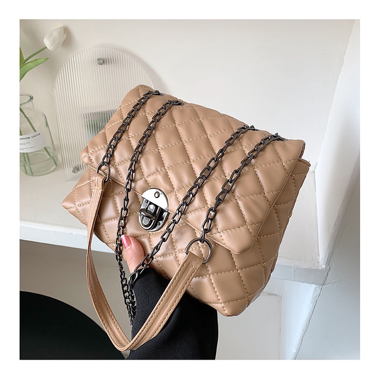 Túi Đeo Vai Hình Vuông Màu Trơn Phong Cách Phương Tây Cổ Điển 2022