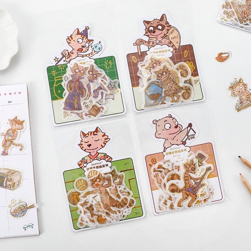 Sỉ 50 túi sticker hình dãn (10 mẫu)