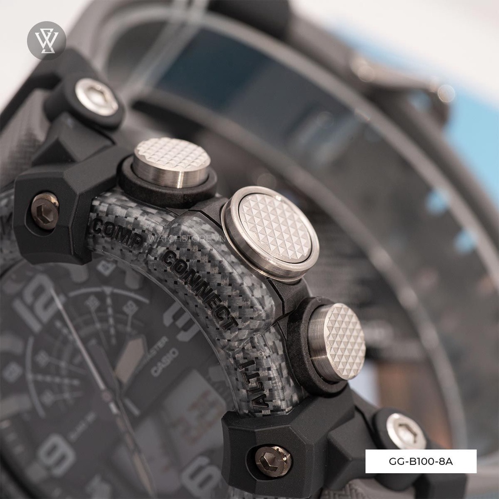 Đồng Hồ Điện Tử Nam Casio G-Shock WATCHSTORE GG-B100-8ADR Mặt Kính Khoáng 53mm, Dây Nhựa Vỏ Carbon Bền Bỉ