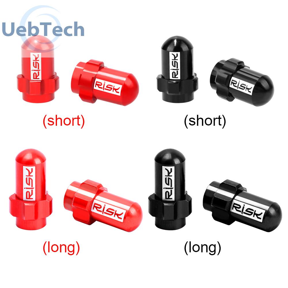 Uebtech 2pcs RISK MTB Road Bike Tire Valve Cap Bicycle Inner Tube Valve Dust Covers