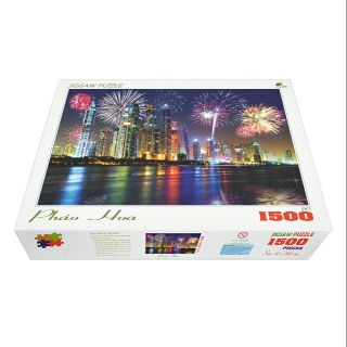 Tranh xếp hình 1500 mảnh Minh Châu - Pháo hoa