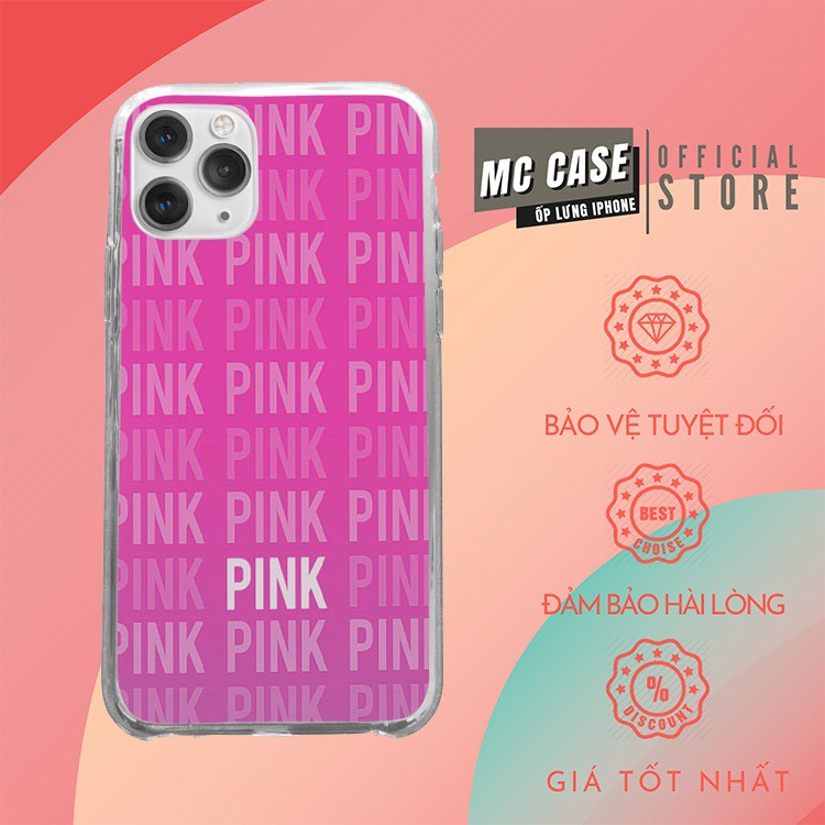 Ốp Lưng Vic chữ Pink Dễ Thương cho iphone 6/7/8/Plus/X/Xs/XsMax/Xr/11/Pro/12Mini/12 PROMAX VICPOD00010