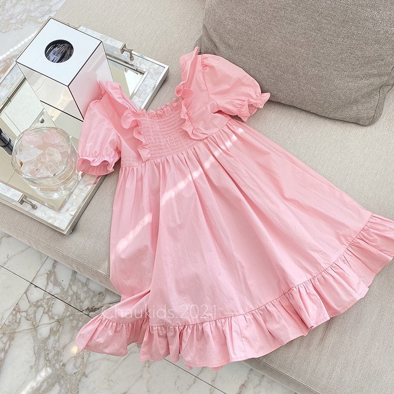 váy đũi hồng cho bé