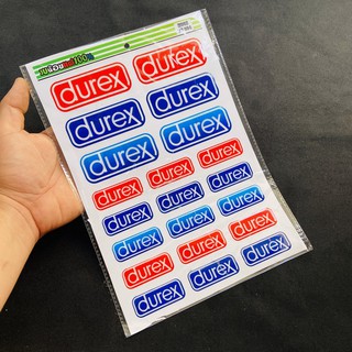 TẤM TEM DẬP NỔI NHIỀU LOGO MẪU LOGO DUREX TRANG TRÍ XE SIÊU CHẤT