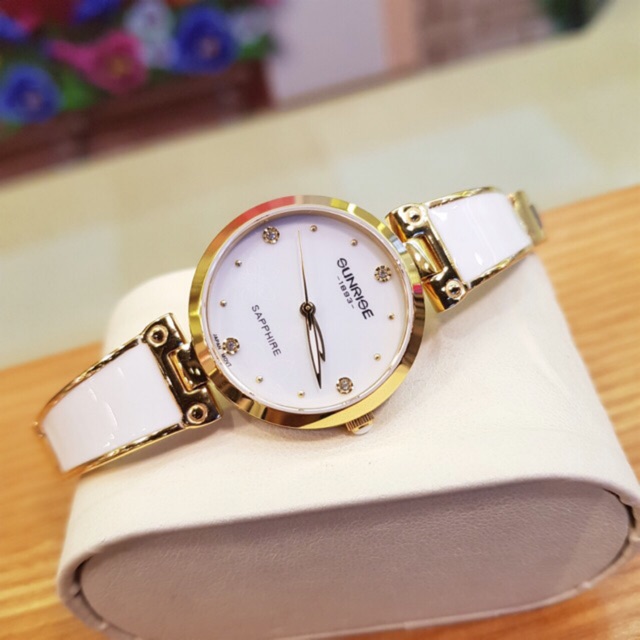 Đồng hồ nữ SUNRISE 9991SB, Vành Đá sang trọng,full hộp thẻ chính hãng, Kính Sapphire chống xước chống nước tốt | BigBuy360 - bigbuy360.vn