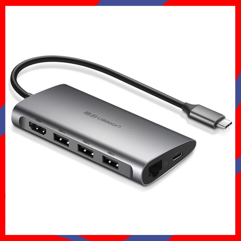 [Mã 1511ELSALE hoàn 7% đơn 300K] CÁP UGREEN 8 IN 1 USB-C HUB MULTI-PORT TYPE C ADAPTER (50538) | BigBuy360 - bigbuy360.vn