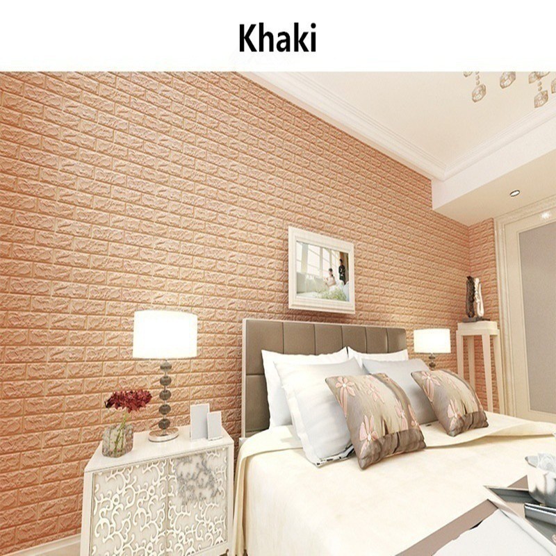 [SALE SẬP SÀN] [Kho Hà Nội] Bộ 40 miếng xốp dán tường 3D vân gỗ cho phòng khách kích thước 70 x 77 x 0.4 cm