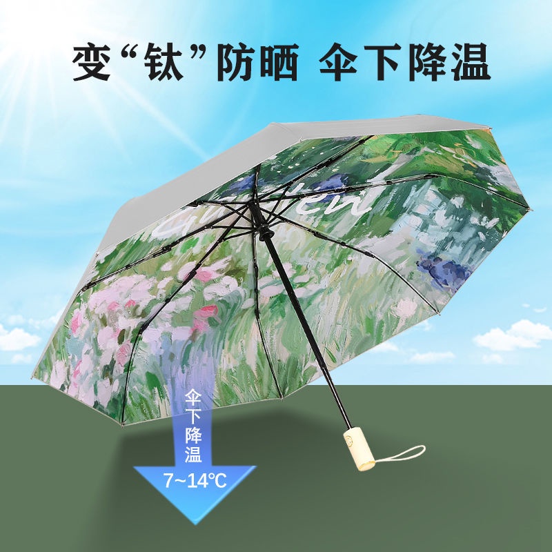 Dù Che Nắng 50% Bằng Titan Siêu Nhẹ Chống Tia Cực Tím