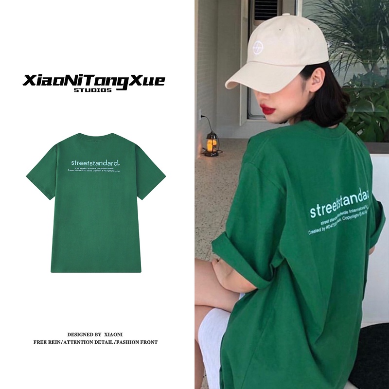 COZOK Áo Thun Tay Ngắn Dáng Rộng In Chữ Thời Trang Trẻ Trung