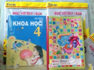 Set 40 bọc bìa + 45 nhãn vở