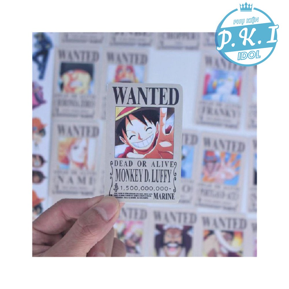 Bộ Wanted 20 Card Cứng Nhân Vật Yêu Thích Nhất One Piece - QUÀ TẶNG ANIME