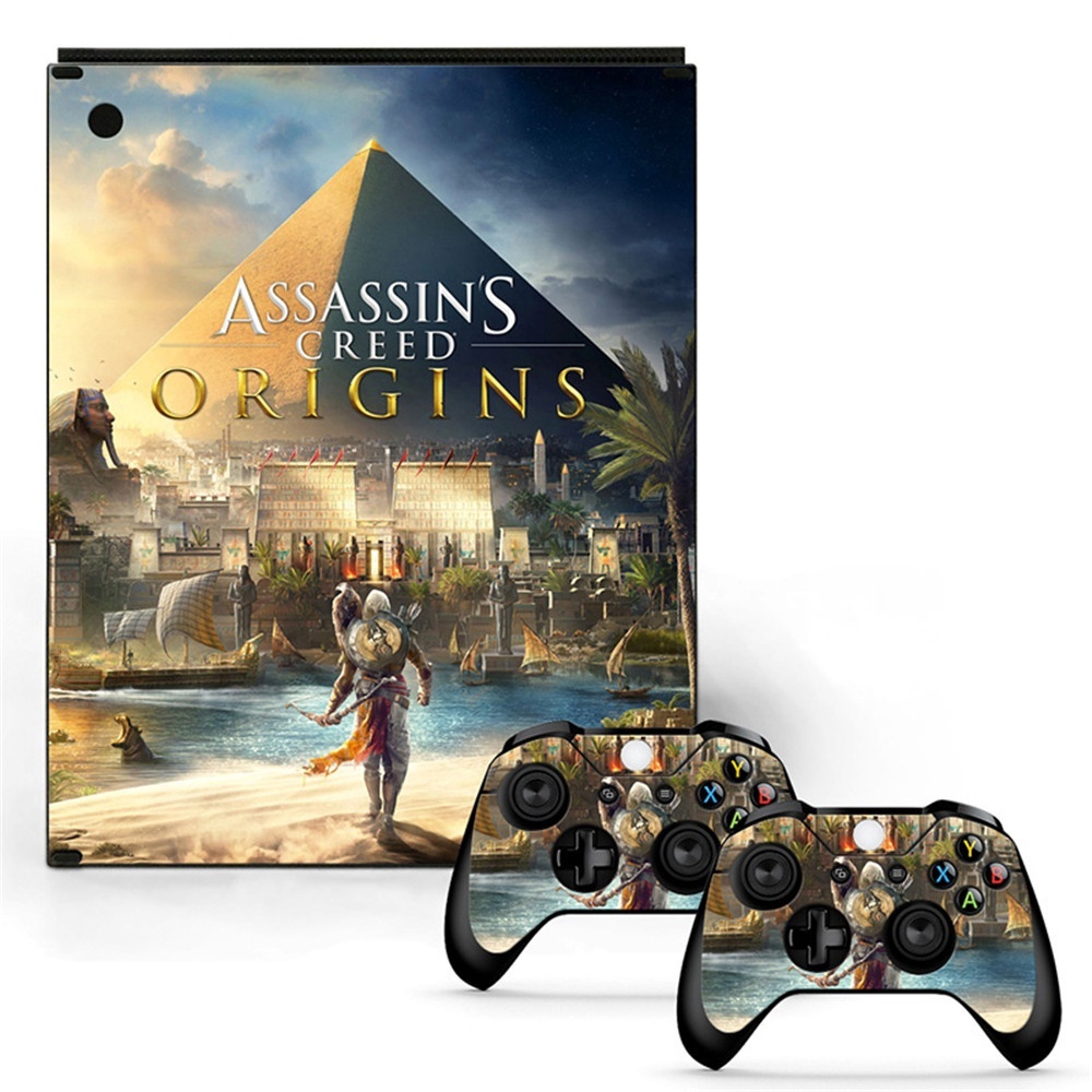 Decal dán trang trí bảo vệ máy chơi game Xbox One X hình trò chơi điện tử Assassin's Creed Origins