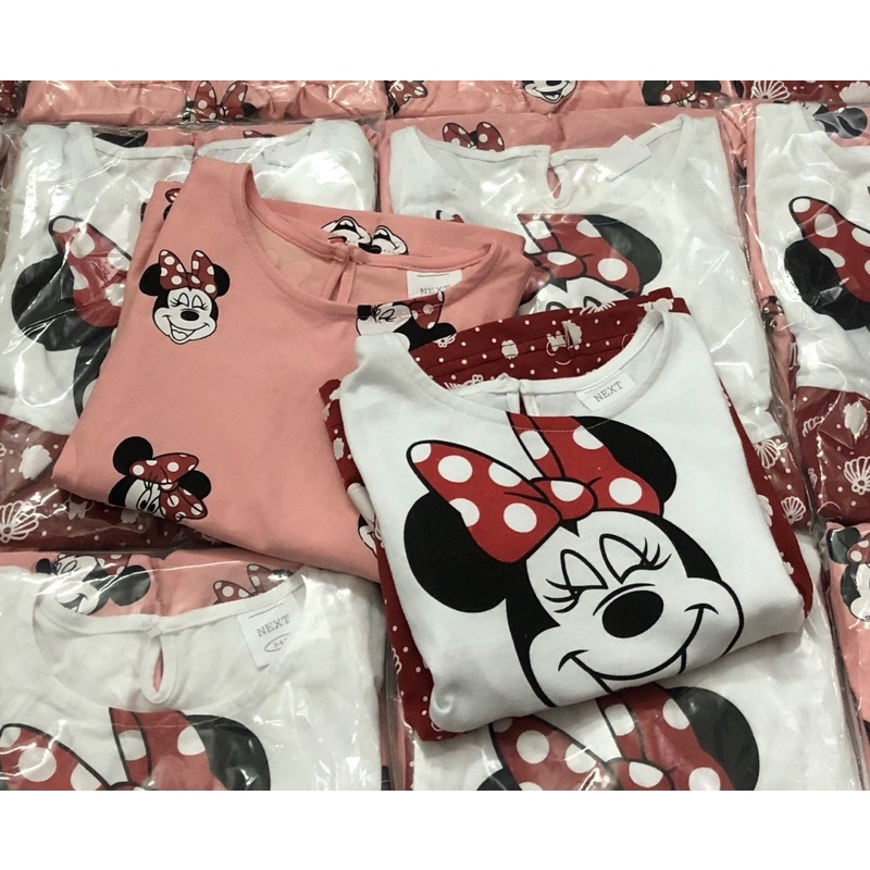 Set 2 váy Minnie hồng cho bé gái