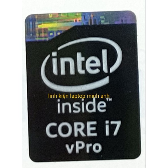 TEM DÁN ( STICKER ) LOGO INTEL CORE i7 THẾ HỆ 4,5 DÁN CHO LAPTOP DELL dell DELL