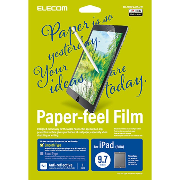 Miếng Dán Màn Hình Ipad TRƠN Elecom Paper- Feel 7.9- 9.7- 10.5- 11- 12.9 inch