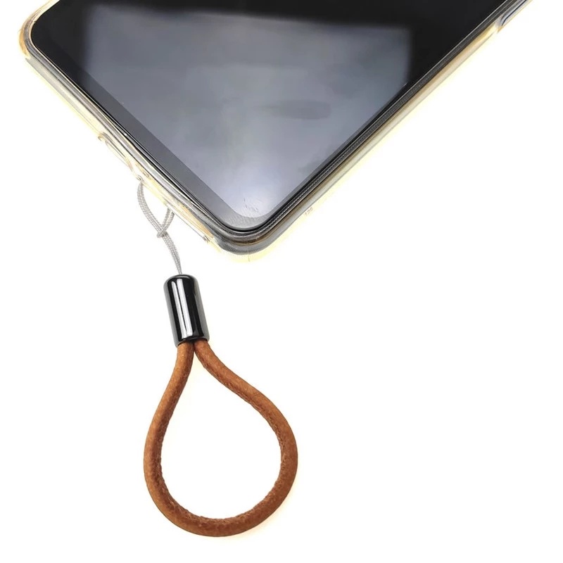 Dây Da Bò Ngắn Gắn Chìa Khóa Cho Iphone Huawei Redmi Xiaomi Samsung Camera GoPro