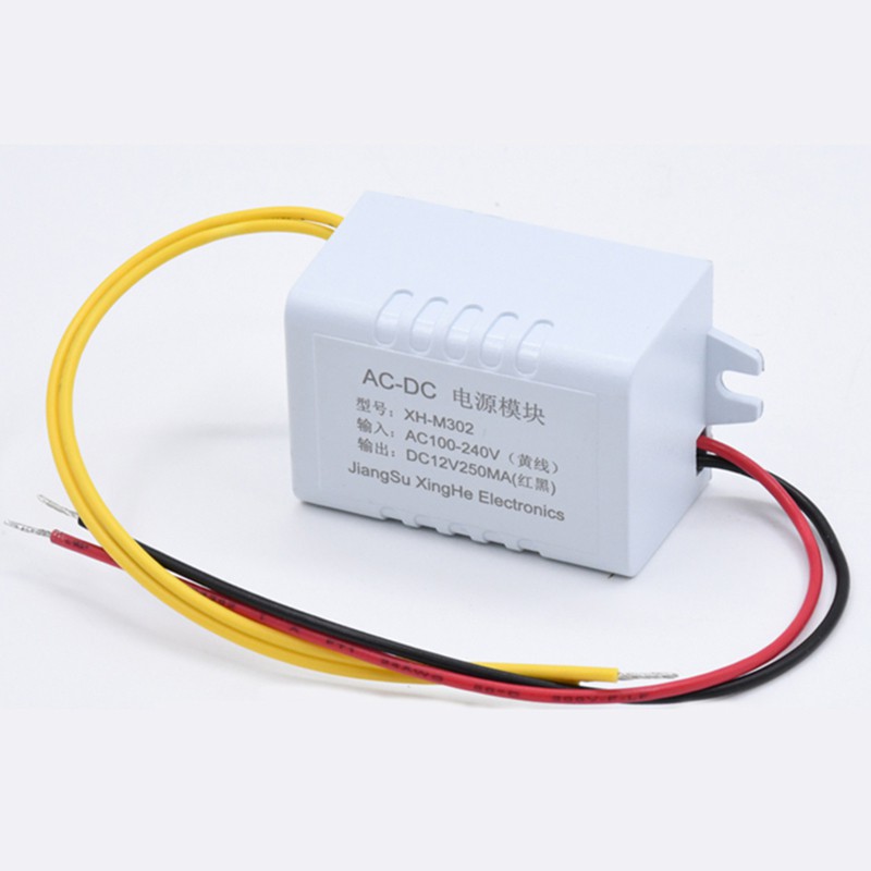 Bộ chuyển đổi nguồn điện AC-DC 12V 250MA Công tắc bộ điều nhiệt Chuyển đổi mô-đun cấp điện 110-220V Đầu ra 12V 3W Bộ chuyển đổi DIY KIT XH-M302 Bộ chuyển đổi nguồn 12V 250MA Mô-đun cấp nguồn chuyển mạch AC 110-220V Đầu ra DC 12V 3W