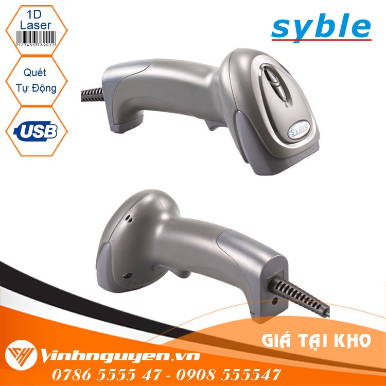 Máy đọc mã vạch 1D có dây Syble 2066A [Xả Kho]