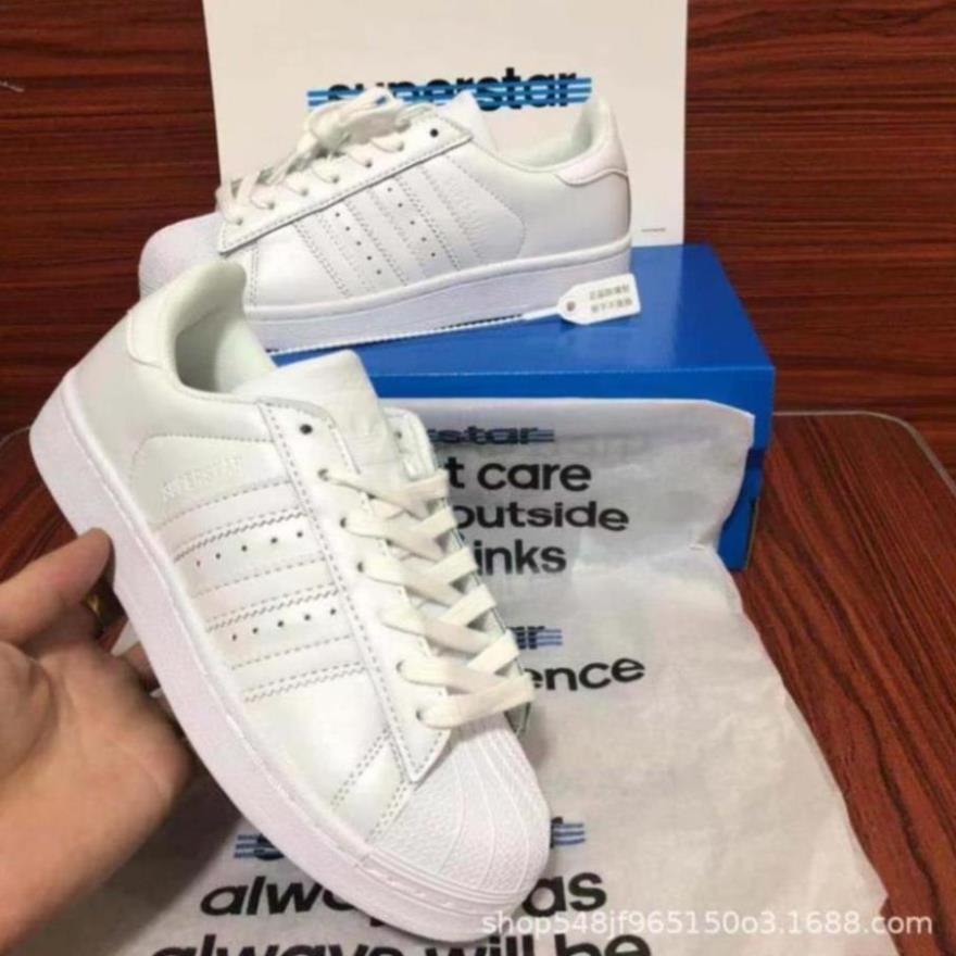 👟👟Giày Sneaker Nam Nữ Adidas SuperStar Mũi Sò Trắng Sọc Đủ Màu Full Box Size