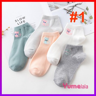 Set 5 Đôi Vớ ngắn nữ Mèo con Chibi