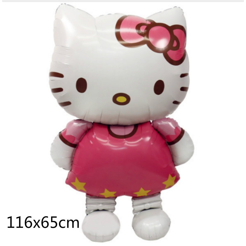 Bong bóng lá nhôm cỡ lớn hình mèo Hello Kitty đáng yêu trang trí tiệc sinh nhật tiện dụng