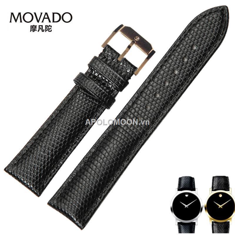 Dây đeo da Movado 21 15mm cho đồng hồ nam nữ