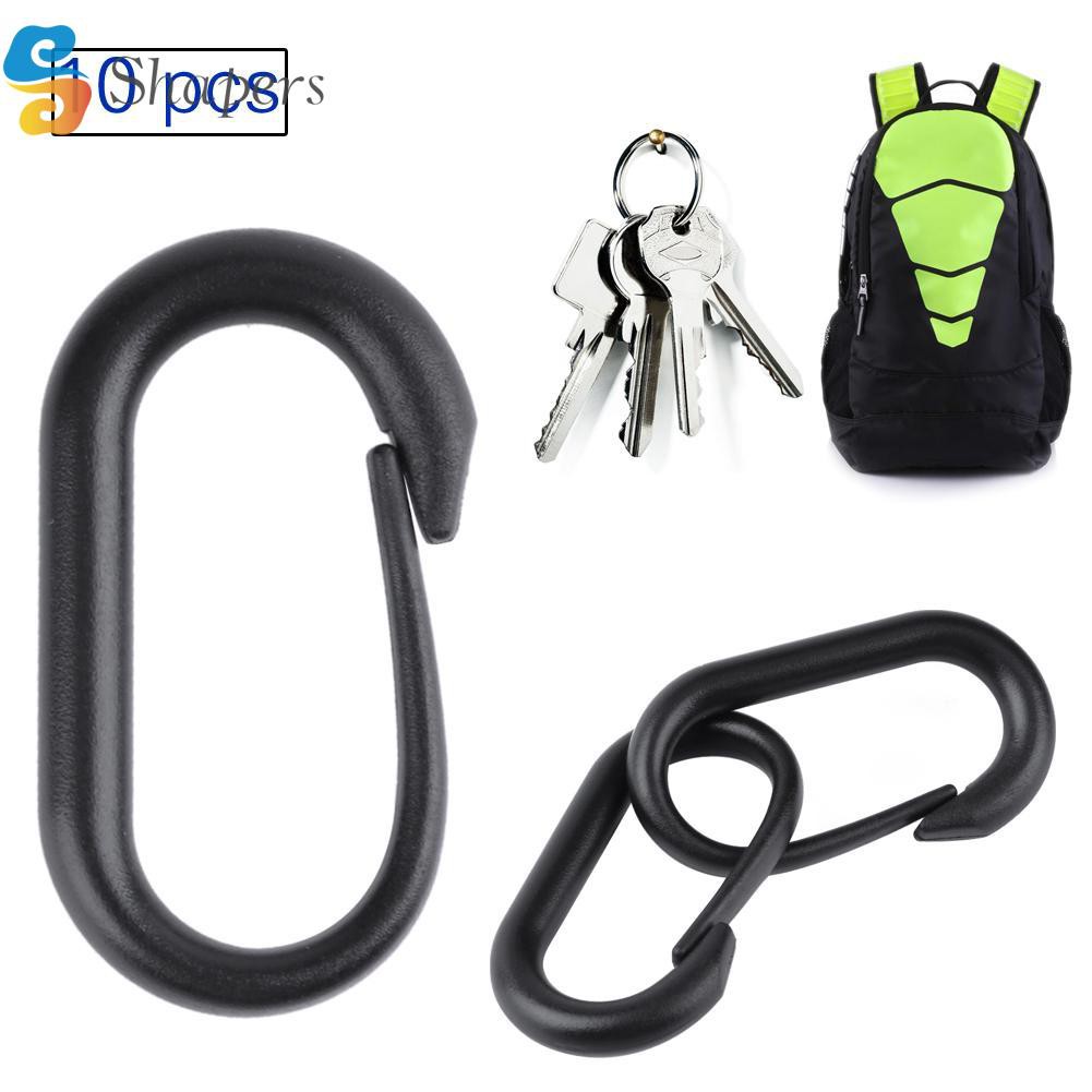 READY√S❀10pcs Carabiner Buckle Keychain U-Ring for Tactical MOLLE Webbing Backpack