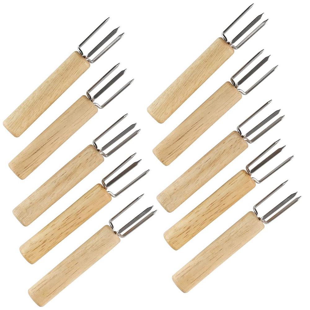 Giá Đỡ Bắp Rang Tay Cầm Bằng Gỗ Tiện Lợi Dành Cho Nhà Bếp